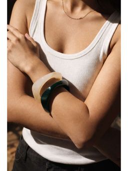 Niska - Ivory and Ember Resin Bangles (Pack of 2)