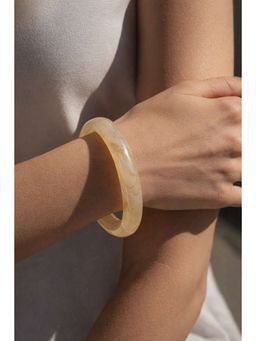 Niska - Ivory Marble Resin Bangle