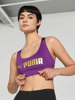 Puma - Mid Impact Fit Women Purple Sports Bra