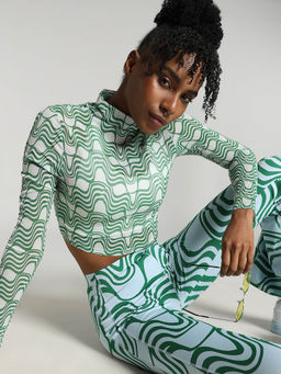 Puma - WINTER RINK Long sleeve Women Green T-Shirt