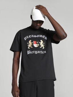 Puma - x PLEASURES Embroidered Men Black T-Shirt