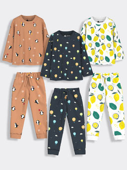 Orange Sugar - Hot Air, Penguin Chill & Lemon T-Shirt & Joggers (Pack of 3)