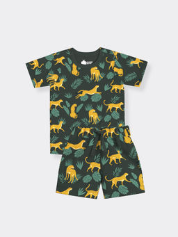 Orange Sugar - Cheetah Chase T-Shirt & Shorts (Set of 2)