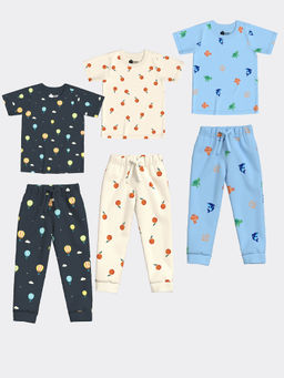 Orange Sugar - Hot Air, Underwater & Oranges T-Shirt & Joggers (Pack of 3)