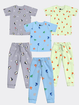 Orange Sugar - Orange Bliss, Underwater & Penguin T-Shirt & Joggers (Pack of 3)