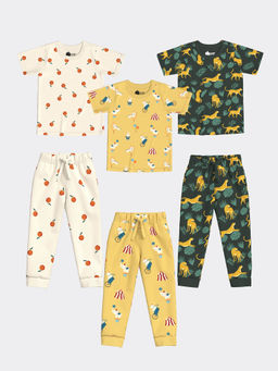 Orange Sugar - Oranges, Cheetah & Circus T-Shirt & Joggers (Pack of 3)