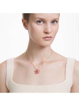 SWAROVSKI - Idyllia Necklace Flower Small Pink Gold-Tone Plated