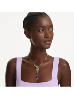 SWAROVSKI - Gema Y Necklace Mixed Cuts Multicolored 18K Gold Finish