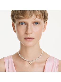 SWAROVSKI - Idyllia Choker Crystal Pearl Mixed Cuts Bee White 18K Gold Finish