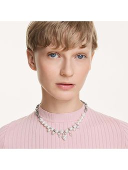 SWAROVSKI - Idyllia Necklace Crystal Pearl Mixed Cuts White Rhodium Plated