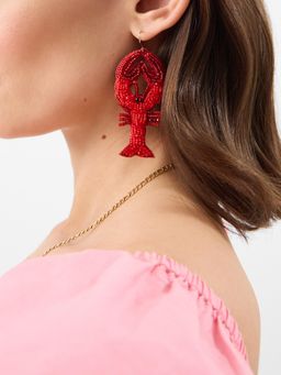 Accessorize London - Women Beaded Lobster Drop Earrings