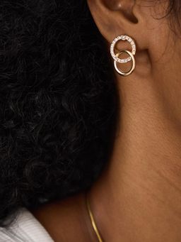 Accessorize London - Women Infinity Pave Hoop Earrings