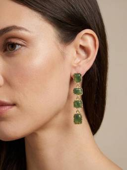Accessorize London - Women Molten Stone Drop Earrings