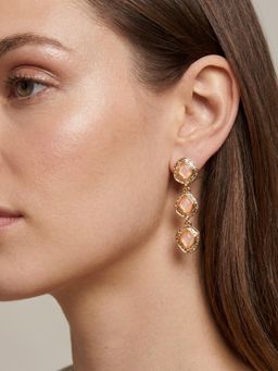 Accessorize London - Women Molten Stone Drop Earrings
