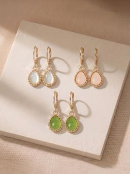 Accessorize London - Women Teardrop Drop Earrings (Pack Of 3)