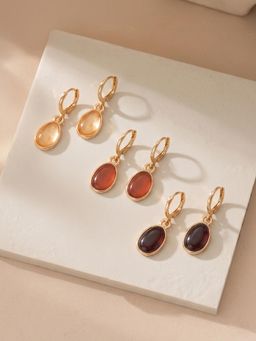 Accessorize London - Women Stone Drop Drop Earrings (Pack Of 3)