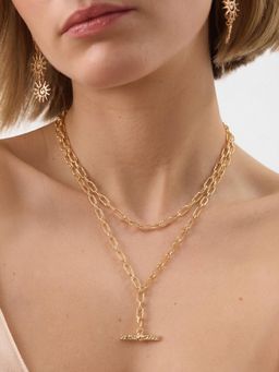 Accessorize London - Women T-Bar Chain Necklaces (Pack Of 2)