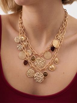 Accessorize London - Women Coin Charm Necklaces (Pack Of 2)