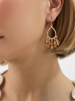 Accessorize London - Women Bead Cluster Teardrop Earrings