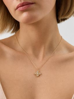 Accessorize London - White Women Clover Pendant Necklace