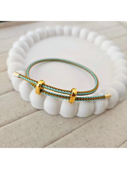 TAAHIRA JEWELLERY - 18K Gold Plated Handmade String Thread Adjustable Bracelet