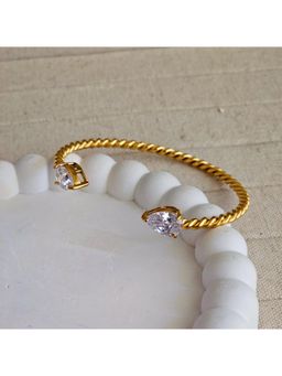 TAAHIRA JEWELLERY - 18K Gold Plated Madison Zircon Cuff Anti-Tarnish And Waterproof