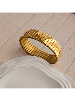 TAAHIRA JEWELLERY - 18K Gold Plated Elastic Gold Band Bracelet Anti-Tarnish & Waterproof