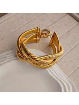 TAAHIRA JEWELLERY - 18K Gold Plated Deja Chunky Twisted Bracelet Anti-Tarnish & Waterproof