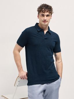 The Bear House - Mens Cotton Solid Slim Fit Polo T-Shirt