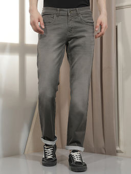 CRIMSOUNE CLUB - Men's Grey Straight Jeans