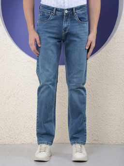 CRIMSOUNE CLUB - Men Straight Blue Jeans