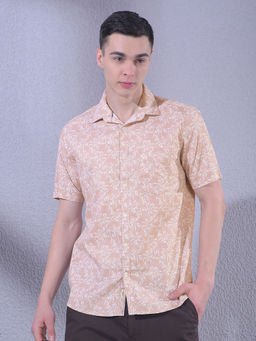 CRIMSOUNE CLUB - Purple Printed Half Sleeves Slim Shirt