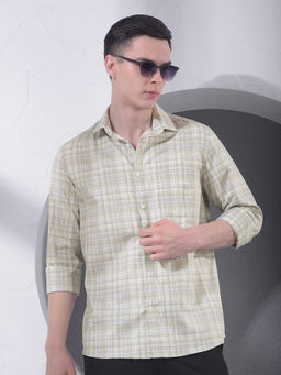 CRIMSOUNE CLUB - Men Green Checked Shirt