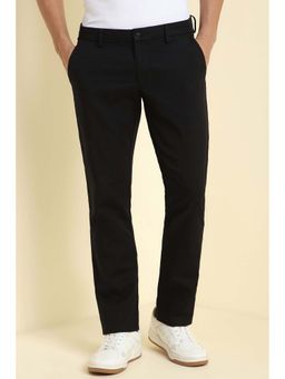 Allen Solly - Men Black Solid Casual Trousers