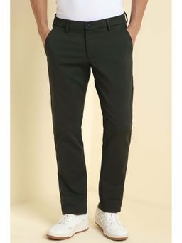 Allen Solly - Men Olive Solid Casual Trousers