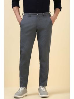 Allen Solly - Men Grey Textured Casual Trousers