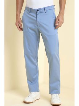 Allen Solly - Men Blue Solid Casual Trousers