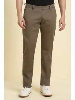 Allen Solly - Men Brown Textured Casual Trousers