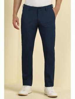 Allen Solly - Men Navy Textured Casual Trousers