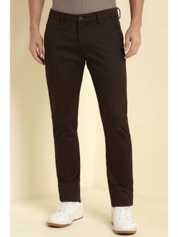 Allen Solly - Men Brown Textured Casual Trousers