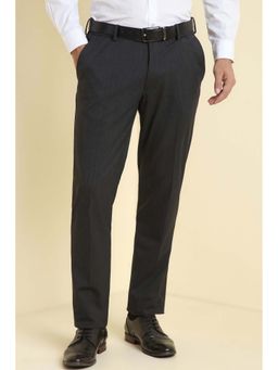 Allen Solly - Men Grey Textured Formal Trousers