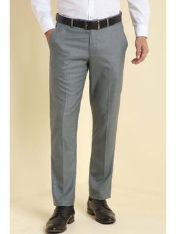 Allen Solly - Men Grey Textured Formal Trousers