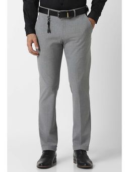 Van Heusen - Men Grey Solid Skinny Fit Chinos