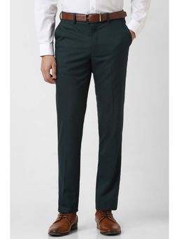 Van Heusen - Men Green Textured Trousers