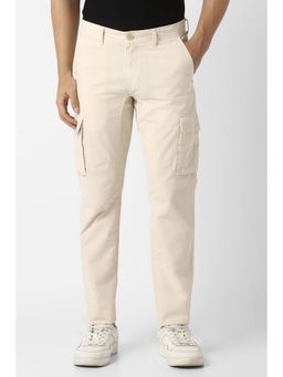 Van Heusen - Men Beige Solid Cargo