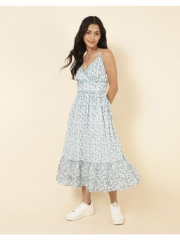 Fabindia - White Cotton Calf Length Maxi Dress