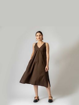 Doodlage - Iris Brown Midi Dress