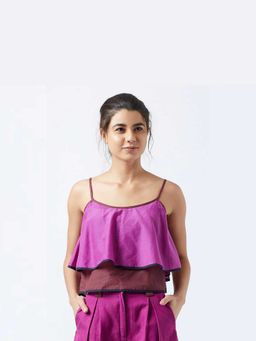 Doodlage - Rowan Pink Crop Top