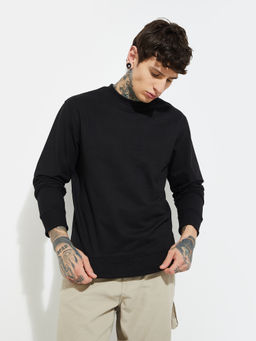 max - Black Men Knitted Sweatshirt