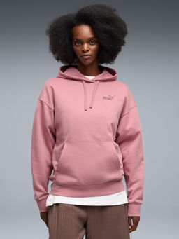 Puma - Women Pink Printed Cotton Hoodie